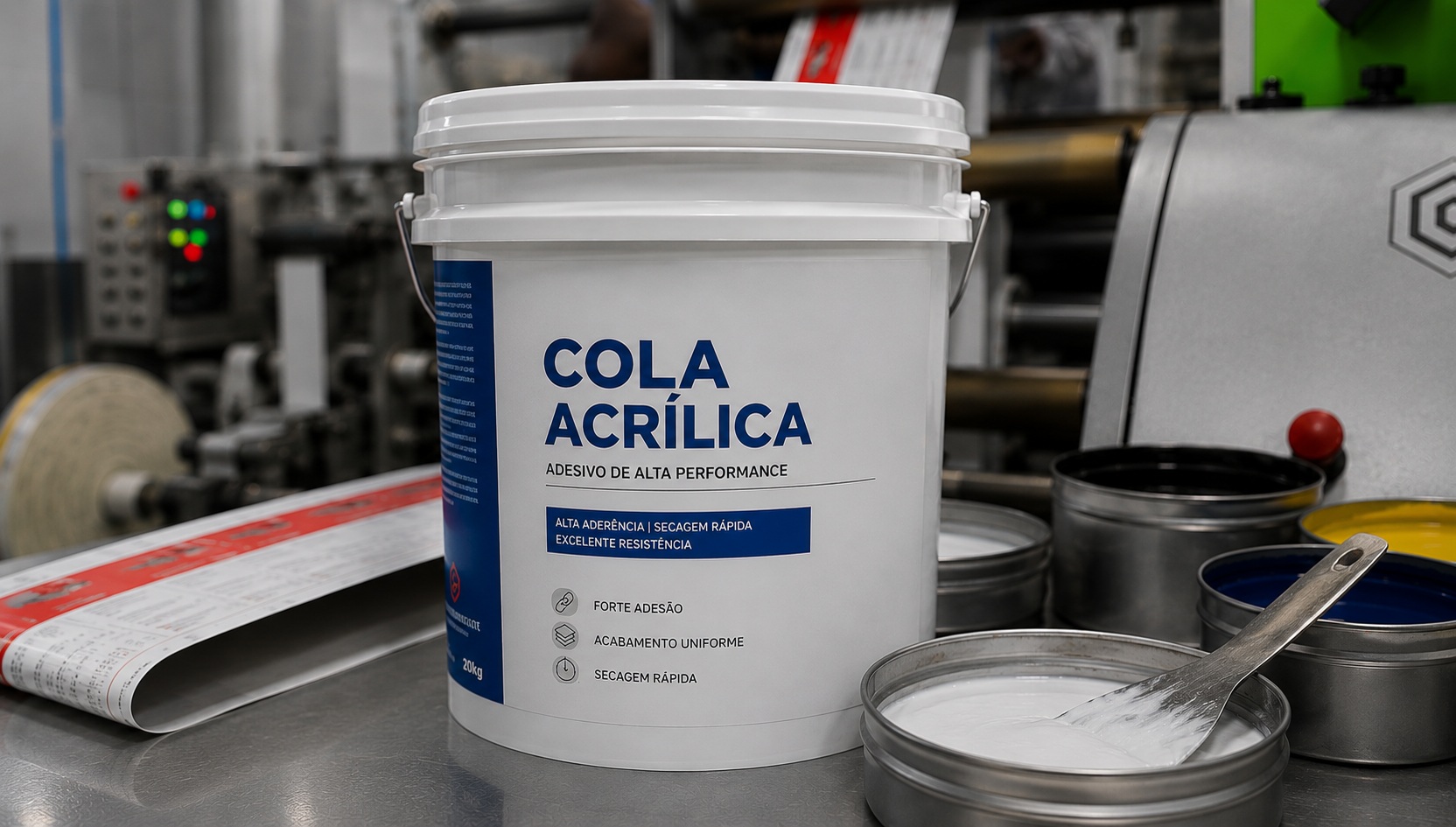 Cola acrílica de alta performance para aplicações adesivas